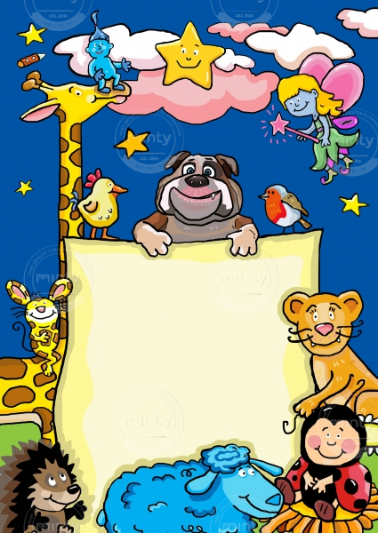 Animals: Dog, Giraffe, Hedgehog and Little Lion for Children