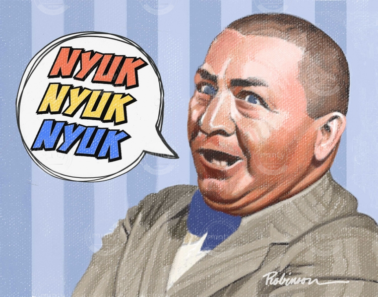 3 stooges - curly howard mug art