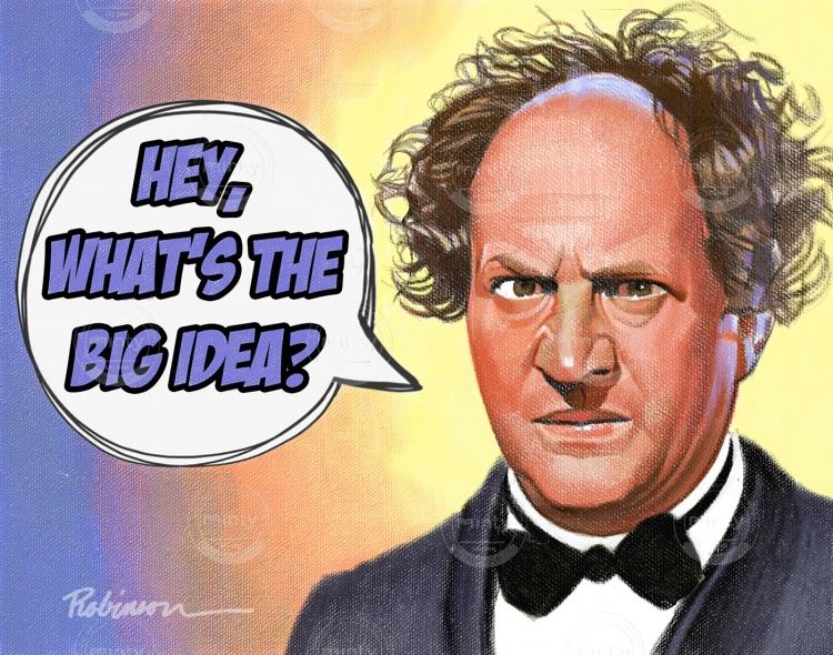 3 stooges - larry fine mug art