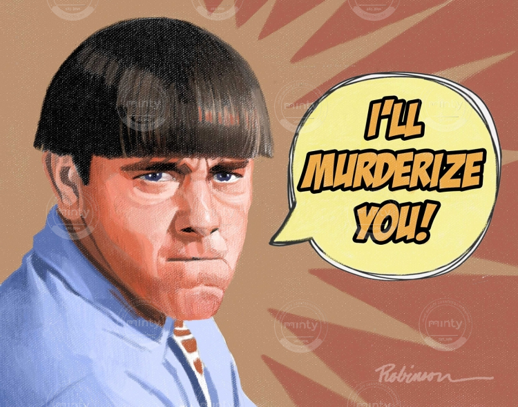 3 stooges - moe howard mug art