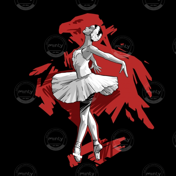 Ballerina Dancing in Red