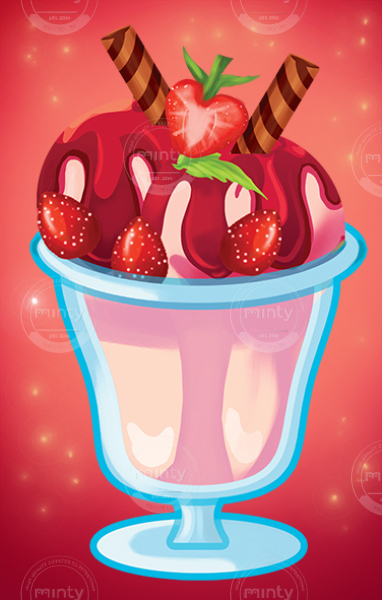 acrylic-charm-strawberry-sunday