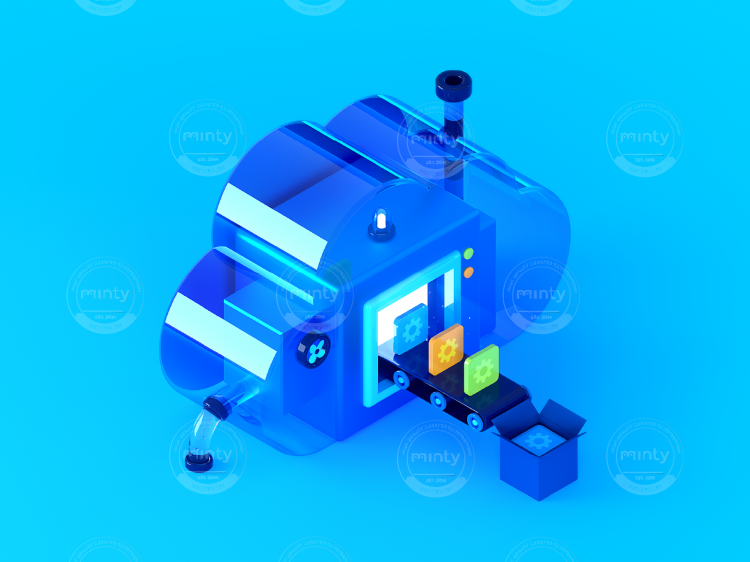 3D - Isometric - Salesforce - Machine 3