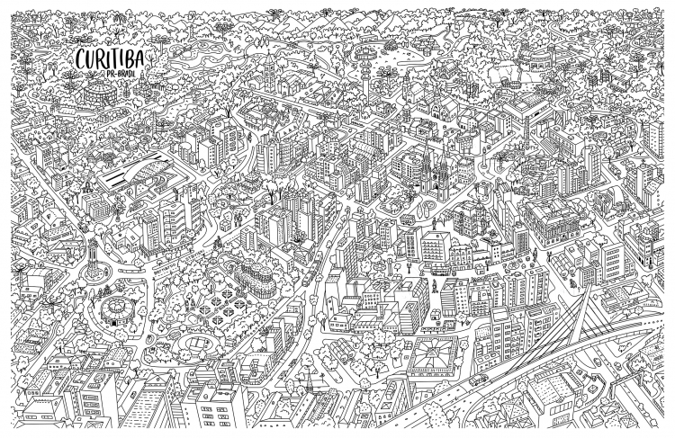 mapa Curitiba small size