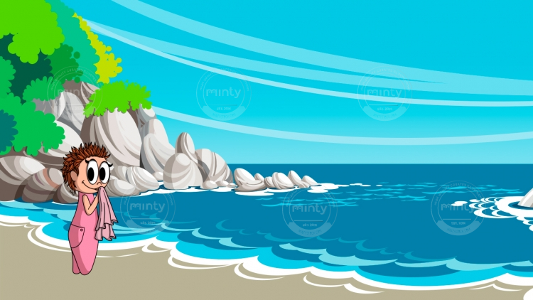 Baby me on the beach