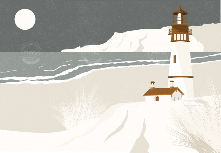 A state of solitude. Lighthouse scenery. (Breathe UK magazine editorial collaboration)