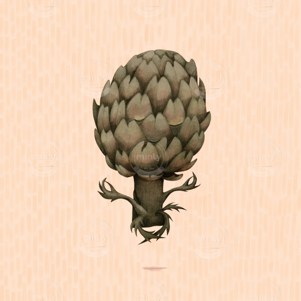 very zen artichoke doing yoga