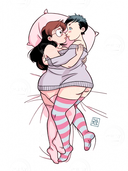 Lying together (One Sweater Hug)