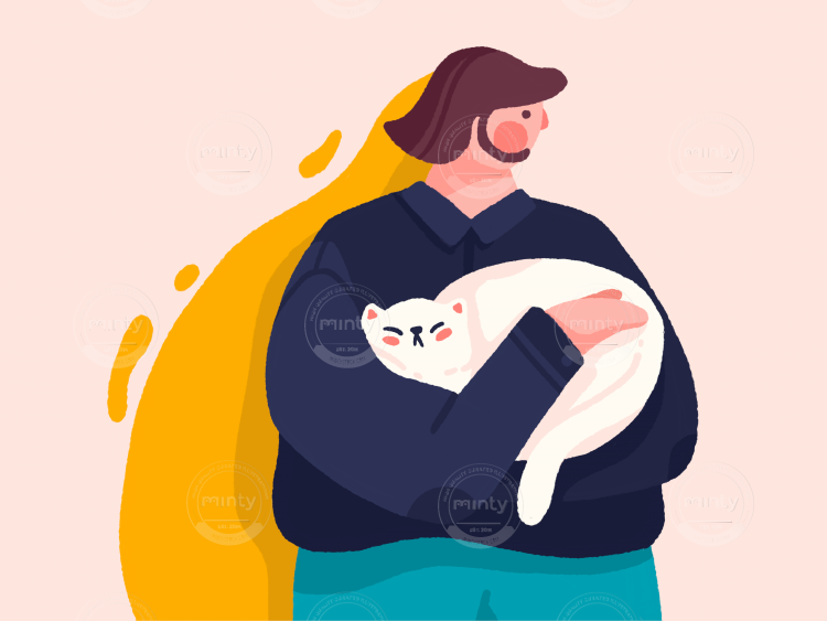 Hugging cat