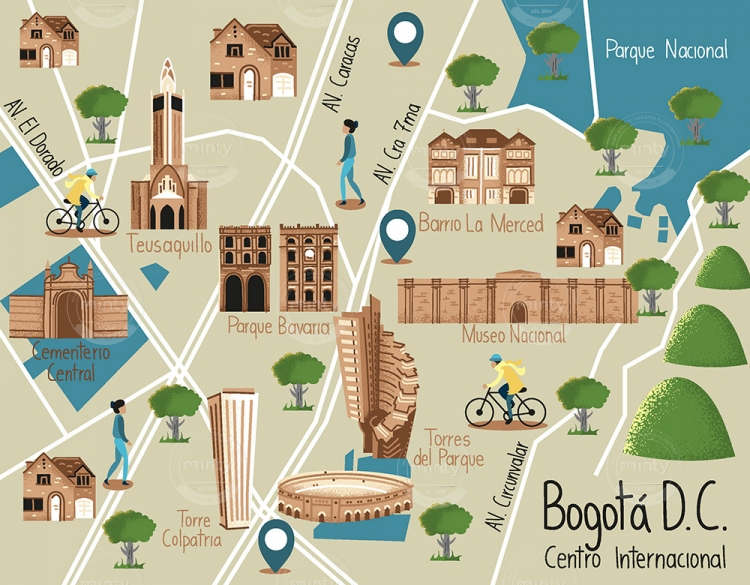 Bogotá map