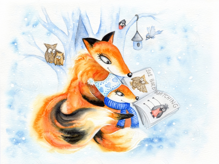 Mom and Baby Fox smaller file