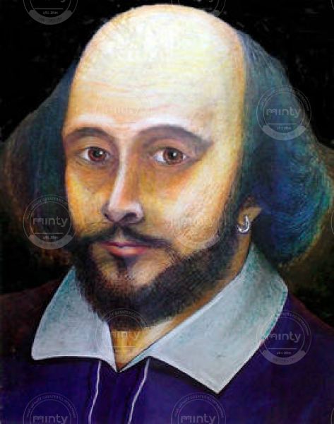 Portrait of William Shakespeare, my version: Source material, Elizabethan England: life in an age of adventure’ (1982)