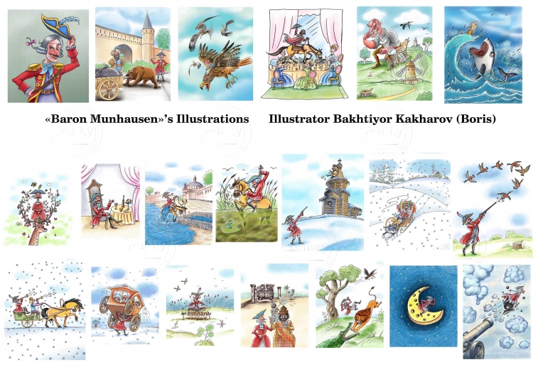 Baron Munhausen Illustrations 1