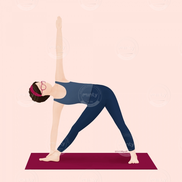 yoga illustration_utthita trikonasana