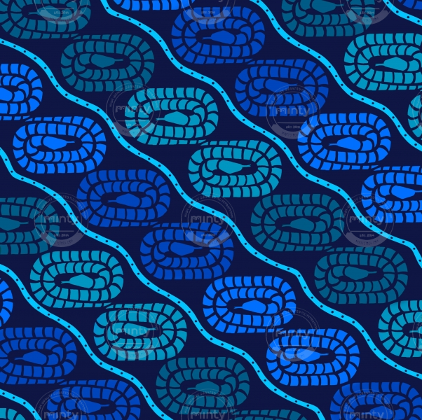 Blue Snake Pattern graphic design