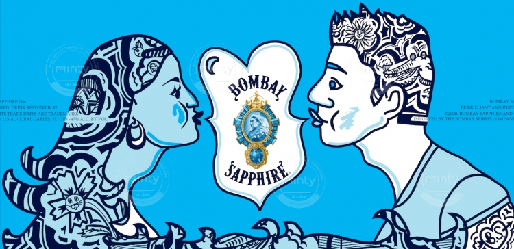 Qaqtis Bombay Sapphire Bottle flat