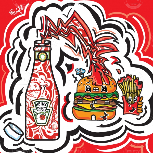 burger fries ketchup