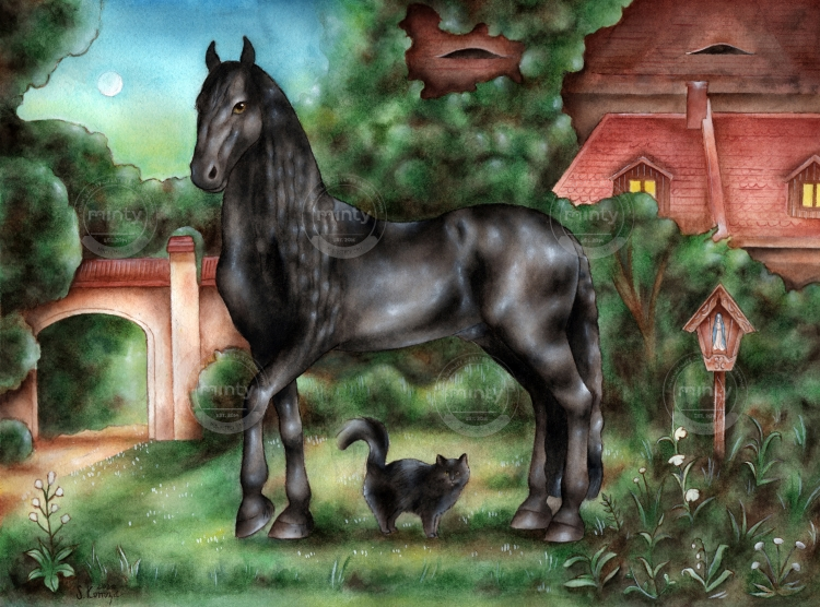 The Friesian and the Black Cat-SMALL