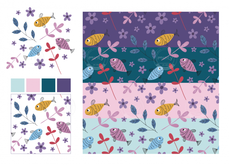 Cartoon Fish Pattern