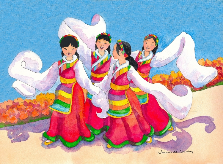 Chinese festival dancers, Jeanne Conway copy