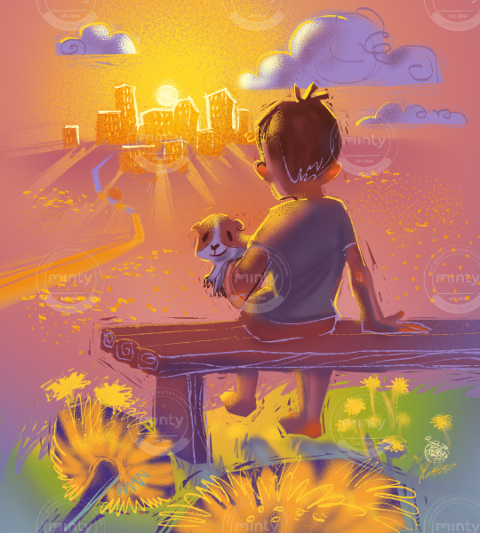 Мальчик со свинкой (2)