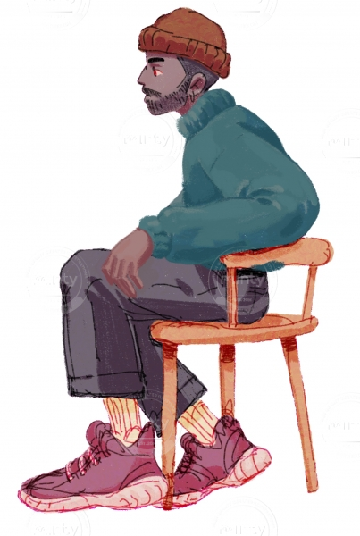 Man sitting on chair