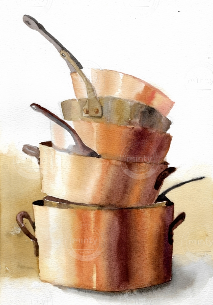 Watercolor Pots