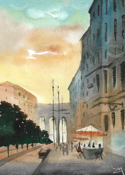 Watercolor Italy