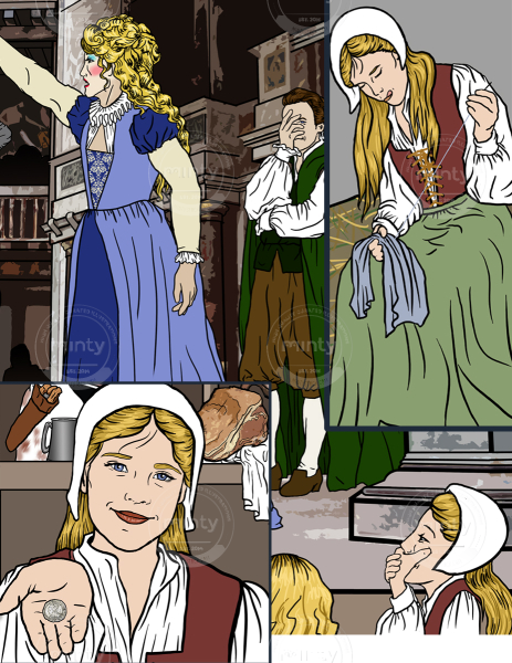 elizabethan_character_consistancy_Paula_Tabor_Illustrator_digital_book_illo