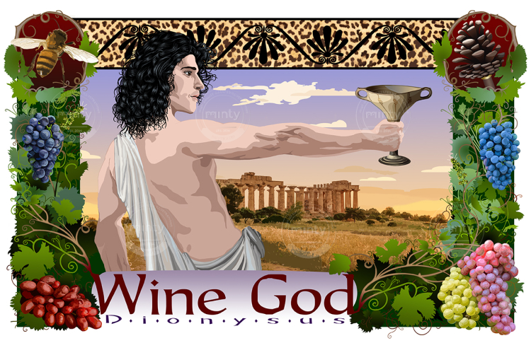 wine_god_Dionysys_Paula_Tabor_Illustrator_digital_book_cover