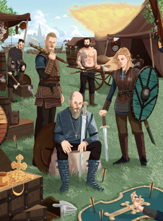 The Vikings characters in Paris