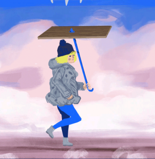 Winter walks under umbrella.gif