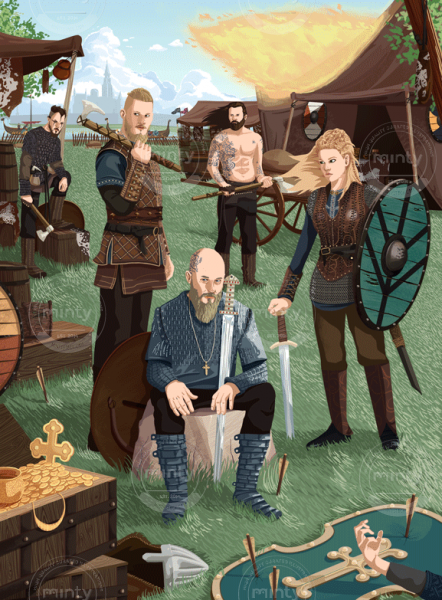 The Vikings characters in Paris